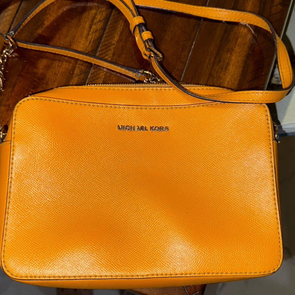 Michael Kors Vibrant Orange leather Crossbody Bag